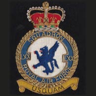 70 Squadron RAF wire blazer badge